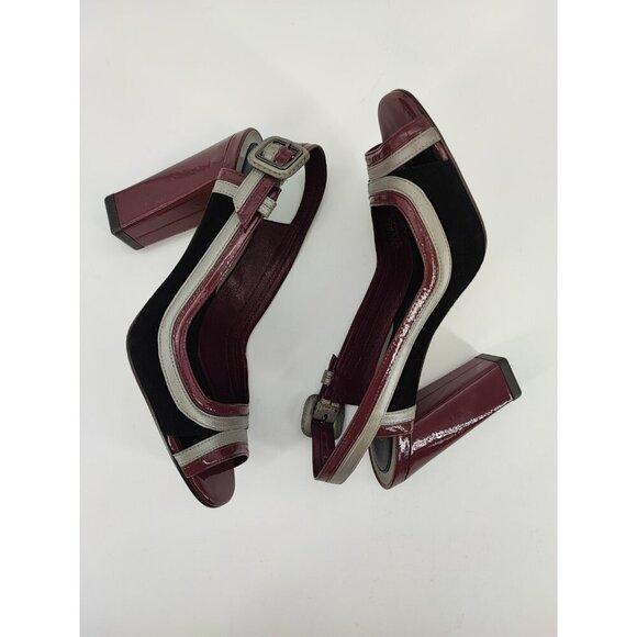 Cole Haan Women's Burgundy Slingback Leather High Heels Size 7B US - Picture 6 of 10
